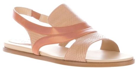 Chloé Goat and Python Skin Sandal in Beige (brown) - Lyst