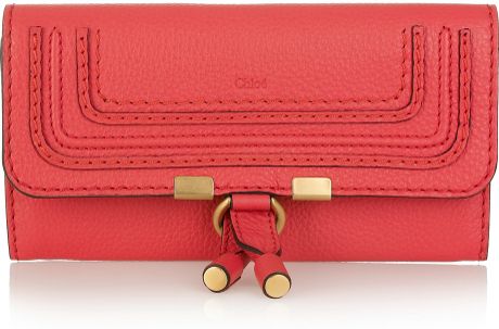 Chloé Marcie Leather Wallet in Red (cherry) - Lyst