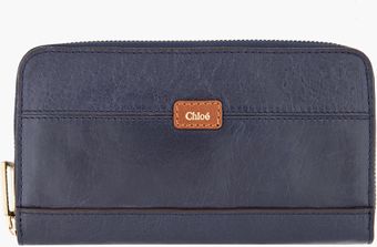 Chloé Long Midnight Blue Wallet - Lyst