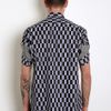Comme Des Garçons Elbow Detail Check Shirt in Blue for Men - Lyst