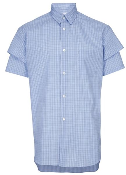 Comme Des Garçons Double Sleeve Shirt in Blue for Men - Lyst