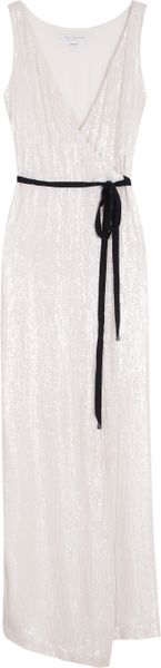 Diane Von Furstenberg Gown Yazhi Sequined in White - Lyst