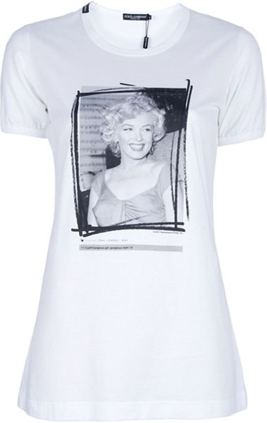 Dolce & Gabbana Marilyn Monroe Tshirt in White - Lyst