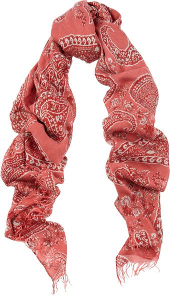  Paisleyprint Modal and Cashmereblend Scarf 