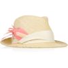 Eugenia Kim Max Featherembellished Straw Fedora in Beige (straw) - Lyst