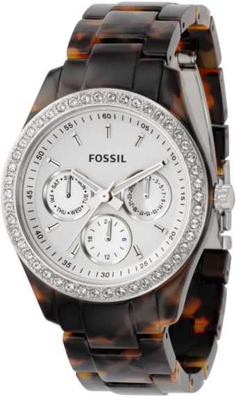  Womens Tortoise Resin and Stainless Steel Bracelet 40mm 