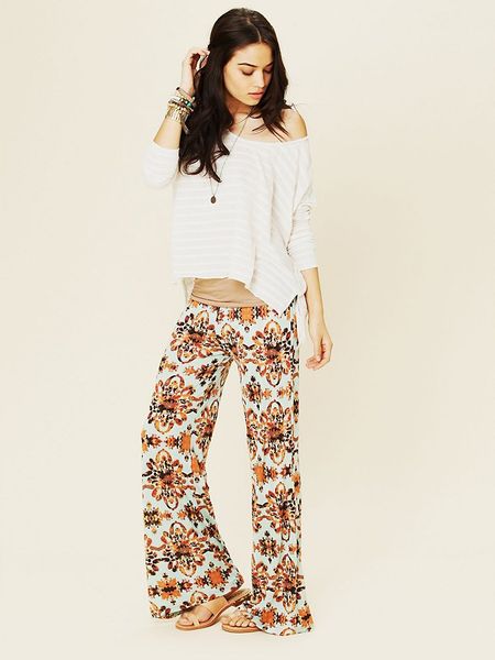 Free People Printed Beach Pant in Floral (demure) - Lyst