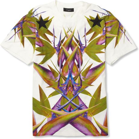Givenchy Paradiseprint Cottonjersey Tshirt in White for Men - Lyst