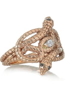 Ileana Makri Snake Nest 18karat Rose Gold and Diamond Ring - Lyst