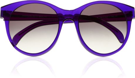 Illesteva Mademoiselle Roundframe Acetate Sunglasses in Blue (cobalt) - Lyst