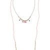 Isabel Marant The Who Amp Simple Me Set Of Two Brass Necklaces in White (multicolored) - Lyst