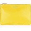 Jil Sander Tumbled Oversized Texturedleather Pouch in Yellow - Lyst