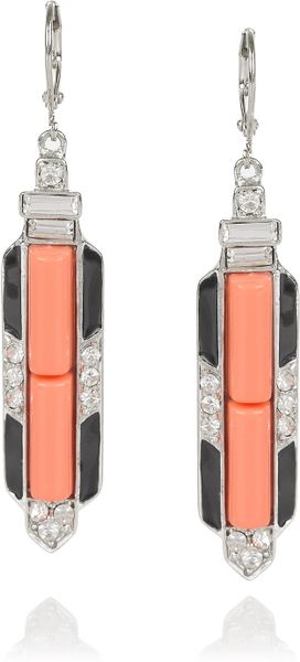 Kenneth Jay Lane Silverplated Crystal Earrings in Silver - Lyst