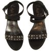 Lanvin Studded Heel Sandal in Black in Black - Lyst