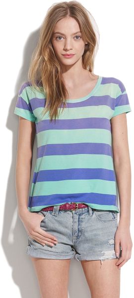 Madewell Striped Retreat Tee in Blue (marseille aqua) - Lyst
