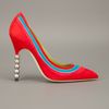 Manolo Blahnik Striped Shoe in Red - Lyst