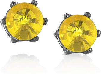 Marc By Marc Jacobs Brass and Glass Crystal Stud Earrings - Lyst