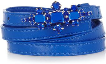 Marni Crystal Embellished Leather Waist Belt - Lyst