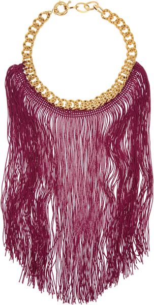 Missoni Goldtone Chain and Fringed Necklace - Lyst