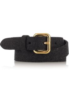Miu Miu Feltcovered Leather Skinny Belt - Lyst
