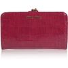Miu Miu Croceffect Glossedleather Wallet in Purple (cherry) - Lyst