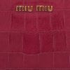 Miu Miu Croceffect Glossedleather Wallet in Purple (cherry) - Lyst
