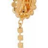 Miu Miu Crystal and Glass Drop Clip Earrings in Gold - Lyst