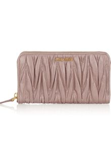 Miu Miu Matelassé Leather Wallet - Lyst