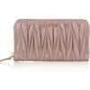 Miu Miu Matelassé Leather Wallet in Pink (rose) - Lyst