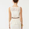 Nasty Gal Lace Peplum Dress in Beige (cream) - Lyst