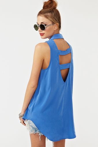 Nasty Gal Caged Back Shirt - Lyst