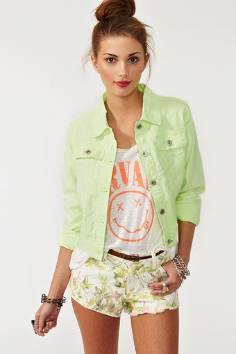 Nasty Gal Neon Denim Jacket - Lyst