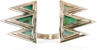 Pamela Love Mountain Bronze and Crysoprase Cuff - Lyst