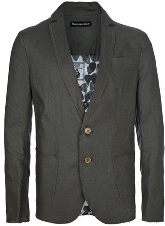 Phonz Says Black Twobutton Blazer - Lyst