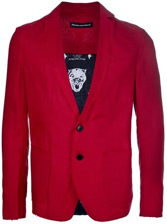 Phonz Says Black Two Buttons Blazer - Lyst