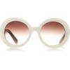 Prada Roundframe Acetate Sunglasses in White (ivory) - Lyst