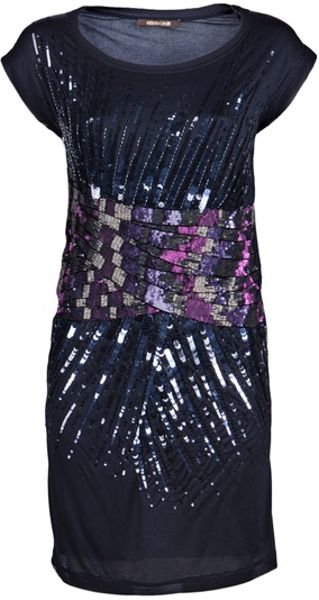 Roberto Cavalli Sequin Tunic in Blue (asphalt) - Lyst