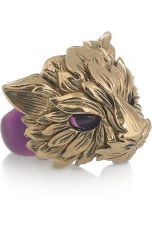 Roberto Cavalli Fox Swarovski Crystalembellished Enameled Ring - Lyst