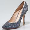 Schutz Delila Glitter Pump Pewter in Silver (pewter) - Lyst