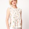 See By Chloé See By Chloe Bird Print Swing Top in Silk in Beige (white) - Lyst