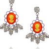 Tom Binns Swarovski Crystal Cameo Earrings in Multicolor (lilac) - Lyst