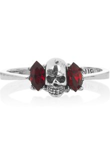 Tom Binns Momento Mori Silverplated Swarovski Crystal Skull Ring - Lyst