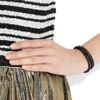 Yves Saint Laurent Studded Leather Wrap Bracelet in Black - Lyst