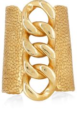 Yves Saint Laurent Goldplated Stingrayeffect Chain Cuff