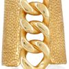 Yves Saint Laurent Goldplated Stingrayeffect Chain Cuff in Gold - Lyst