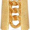 Yves Saint Laurent Goldplated Stingrayeffect Chain Cuff in Gold - Lyst
