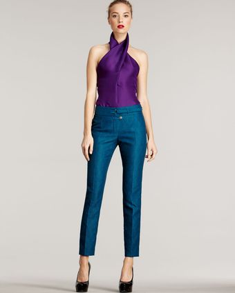 Yves Saint Laurent Jacquard Skinny Pants - Lyst