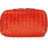 Bottega Veneta Intrecciato Leather Cosmetics Case in Red - Lyst