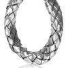 Bottega Veneta Set Of Four Silver Intrecciato Stacking Rings in Silver - Lyst