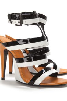 Bottega Veneta Strappy Patent Sandals - Lyst